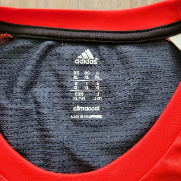 Adidas Red/Black Climacool Men's XL Athletic Shirt - Picture 3 of 8